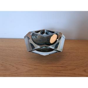 Sommerso Murano, Ashtray / Pocket Tray, Diamond, Italy, 1970s 