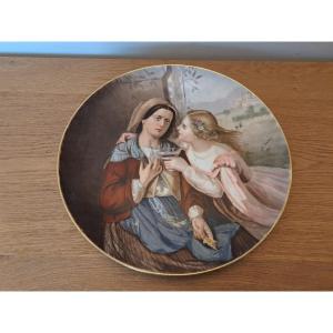 The Harvests, Decorative Dish, Painted Porcelain, 19th Century. 