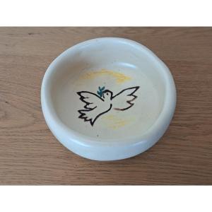 Ceramic Cup, Dove Of Peace, Unsigned, 20th Century. 