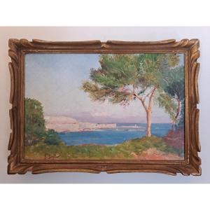 Yvonne Beylier, View Of Algiers, Oil On Canvas, 20th Century.