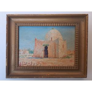 Oriental Architecture, Oil On Panel, Orientalism, Early 20th Century.