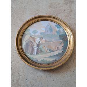 A.guy, Provins, Gouache, 20th Century.