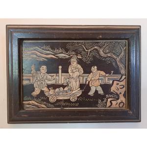 Coromandel Lacquer Plaque, 18th/19th Century. 