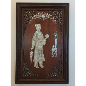Openwork Panel, Mother-of-pearl, Indochina, 20th Century. 