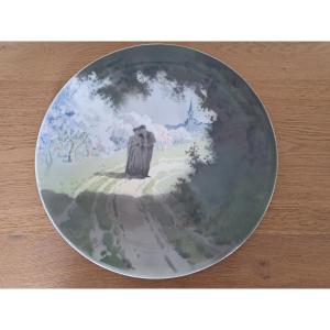 Edmond Lachenal, Wall Plate, Ceramic, Art Nouveau, 1906. 