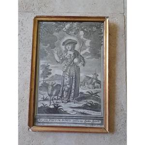 Martin Engelbrecht, The Good Shepherd, Engraving, Early 18th Century. 