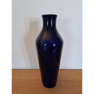 Sèvres, Large Vase, Plain Cobalt Blue, Porcelain, Art Deco, 20th Century. 