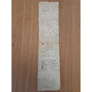 Italian School, Scenes From Roman History, Drawing, Sketch, 18th Century. 