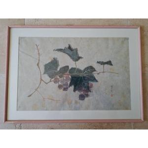 Bunches Of Grapes, Drawing, Japan, 19th/20th Century. 