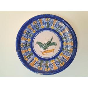 Bird Dish, Spanish Ceramic, Manises (valencia), 19th Century.
