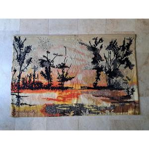 Gemmanick, Twilight, Tapestry, Robert Four, Wool, 20th Century. 