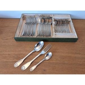 Christofle, Vendôme Model, 36-piece Cutlery Set, 20th Century.