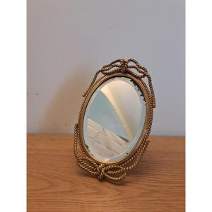 Maison Alphonse Giroux, Table Mirror, Bronze, 19th Century. 