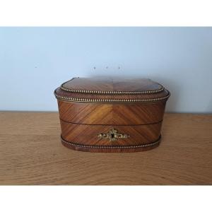 Box, Rosewood, Brass Trim, Louis XVI Style, Napoleon III, Late 19th Century. 