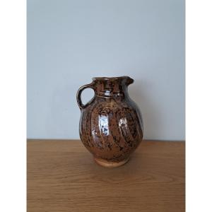 Pierre Digan, Stoneware Pitcher Glazed With Ashes, La Borne, 1970. 