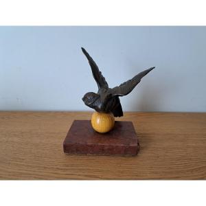 In The Style Of Moigniez, Birds, Animal Bronze, 19th Century. 