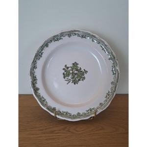 Moustiers, Large Round Dish, Earthenware, 18th Century. 