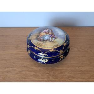 Michelaud, Large Candy Dish, Porcelain, Limoges, Early 20th Century. 