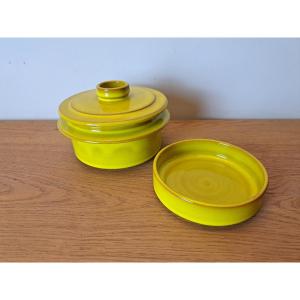 Paul Badié, Brague Pottery, Covered Box And Trinket Tray, Ceramics, 20th Century. 