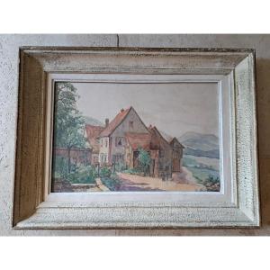 Theodore Buchhold, Mulhbach, Watercolor, Early 20th Century. 