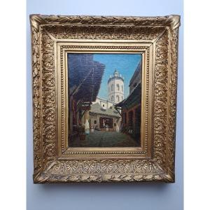 Garnier, Oran, Hassan Pasha Mosque, Oil On Canvas, Late 19th Century.