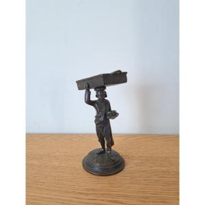 Young Pastry Chef, Bronze With Brown Patina, 19th Century.