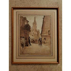 René Roussel, Paris, Drawing, 20th Century.