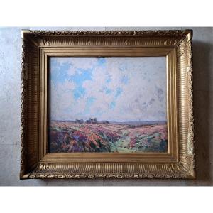 René Hanin, Environs Of Carantec, Oil On Panel, Early 19th Century. 