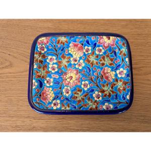 Longwy, Earthenware Letter Tray, Longwy Enamels, Early 20th Century. 