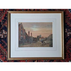 Wjmuller, The Armshouse, Bray, Watercolor, 19th Century. 