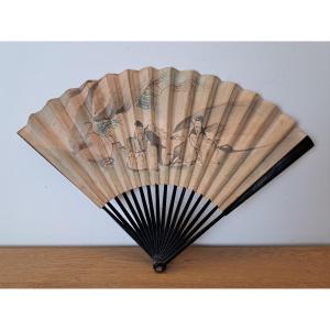 China, Painted Fan, 19th Century. 