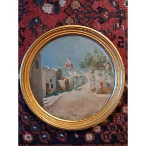 E. Grasset, Oriental Street Scene, Oil On Canvas, Late 19th/early 20th Century. 