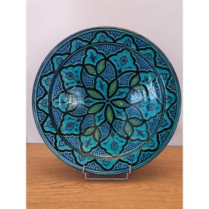 Wall Plate, Safi Faience, Serghini, Morocco, 20th Century. 