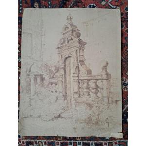 Architectural Drawing, Signature To Be Identified, 20th Century. 