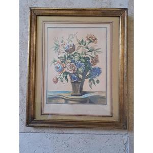 Tessier, Avril The Elder, Flowers, Engraving, 19th Century.