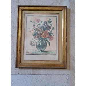 Tessier, Avril The Elder, Flowers, Engraving, 19th Century.