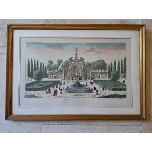 Perspective Of Cardinal Porto-carrero's View Of A Vineyard , Optical View , 18th Century.
