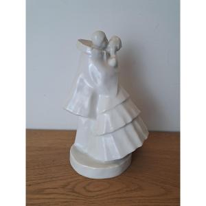 Edouard Marcel Sandoz Et Haviland , Pierrot And Colombine , Limoges Porcelain , Early XX°.