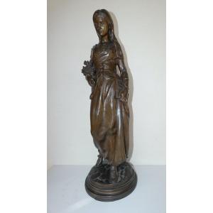 Bronze Sculpture Representing A Woman Signed Kossowsky
