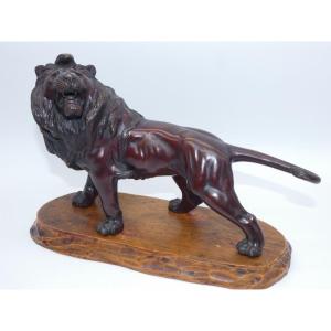 Japanese Bronze Sculpture Of A Meiji Lion