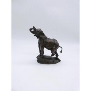Bronze Sculpture Representing An Elephant Signed E. Fremiet