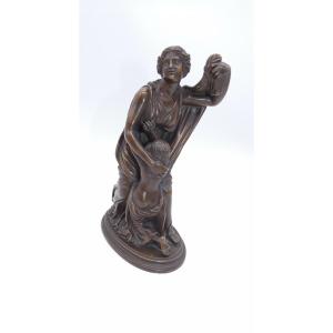 Bronze Sculpture Representing 2 Women With Barbedian Patina