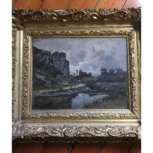 Oil On Panel Signed Clovis Terraire