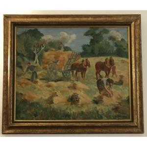 Oil Painting On Canvas Signed Cochet