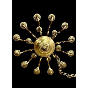 Large Louis XVI Style Bronze Chandelier