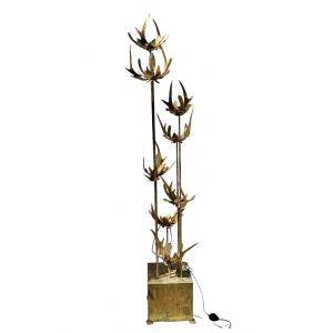 Large Floor Lamp - In The Style Of Jansen 