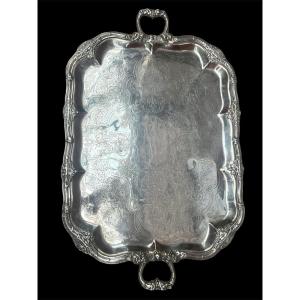 Louis XV Style Silver Metal Tray