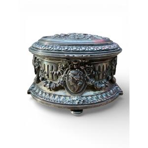 Silver-plated Metal Jewelry Box – Napoleon III Period