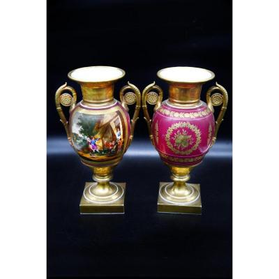 Pair Of Medecis Vases - Empire Period