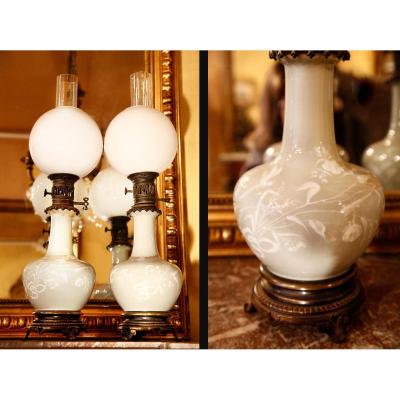 Paire De Lampe - Époque Napoléon III